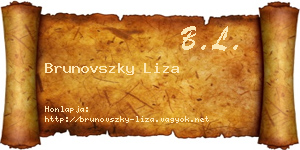 Brunovszky Liza névjegykártya
